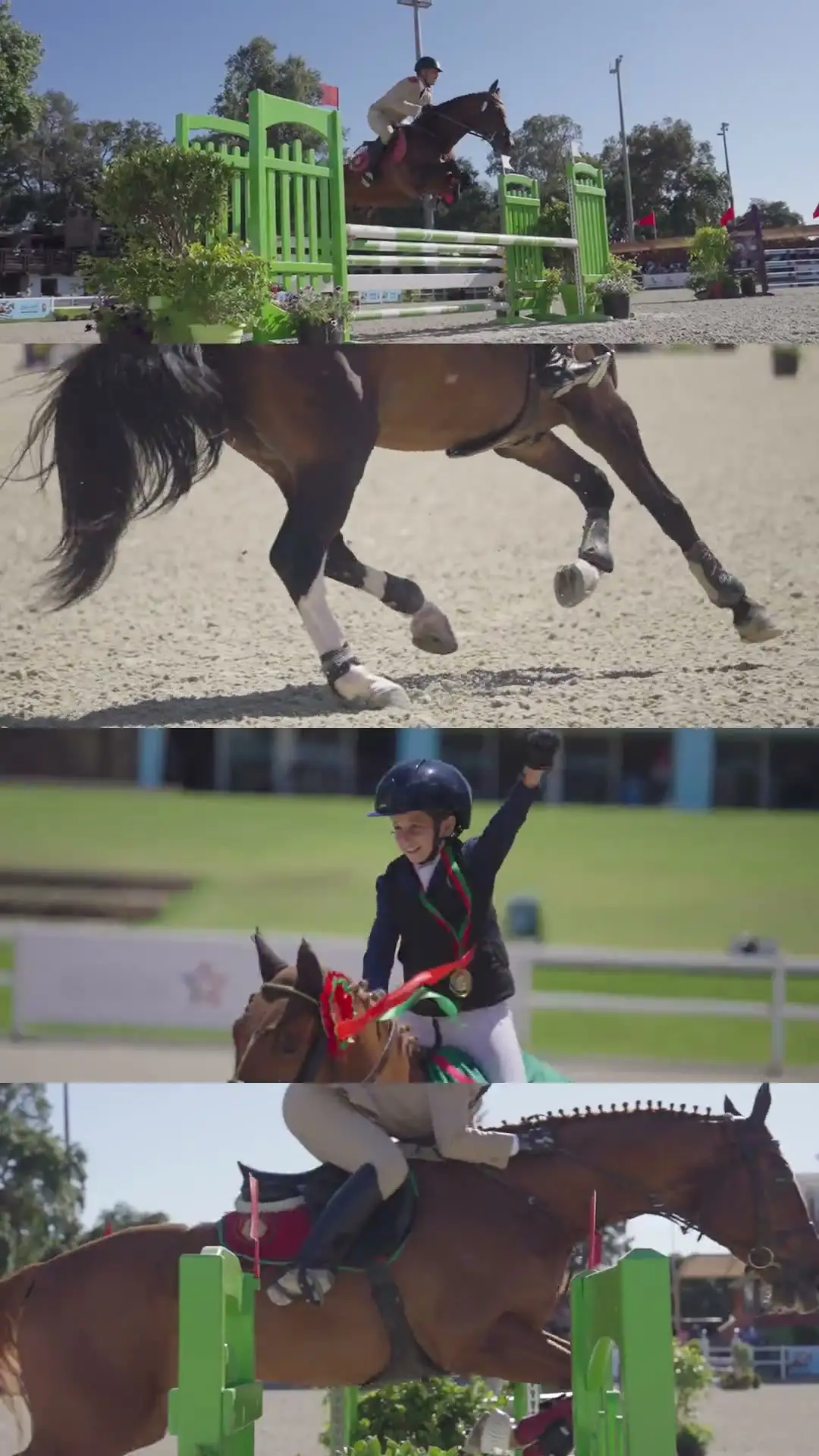 Cavaliers en saut d'obstacles lors d'un concours à Dar Salam